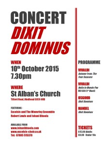 Excelsis Concert - Dixit Dominus - 10 Oct 2015